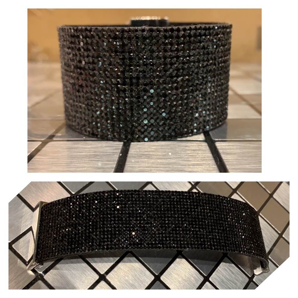 GLAM Black Cuff Bracelet w/ magnetic clasp!!! DEMO for a photo shoot!!!